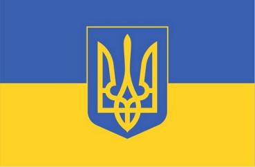 Fahnen Aufkleber Sticker Ukraine Wappen