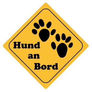 Aufkleber Sticker Achtung Hund an Bord