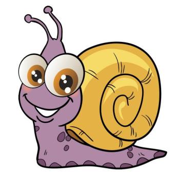 Aufkleber Sticker Schnecke lachend