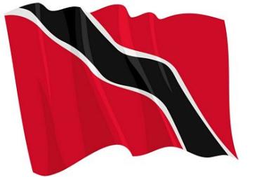 Fahnen Aufkleber Sticker Trinidad & Tobago wehend