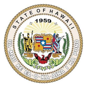 Fahnen Aufkleber Sticker Siegel USA - Hawaii