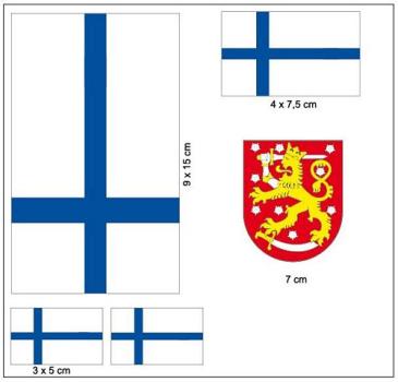 Fahnen Aufkleber Set Finnland