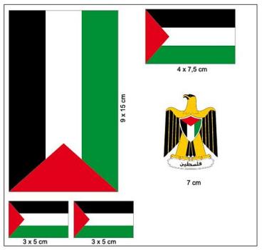Fahnen Aufkleber Set Palästina