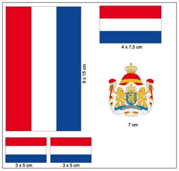 Fahnen Aufkleber Set Niederlande