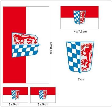 Fahnen Aufkleber Set Niederbayern