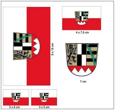 Fahnen Aufkleber Set Oberfranken