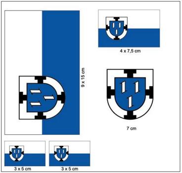 Fahnen Aufkleber Set Bottrop