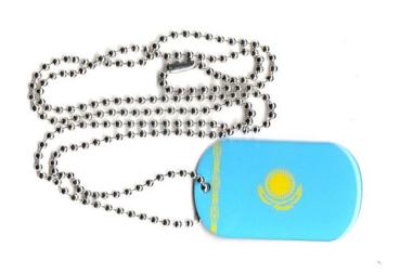 Dog Tag Fahne Kasachstan