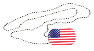 Dog Tag Fahne USA