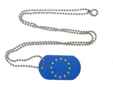 Dog Tag Fahne Europa