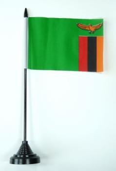 Tischflagge Sambia 10 x 15 cm