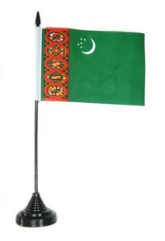 Tischflagge Turkmenistan 10 x 15 cm