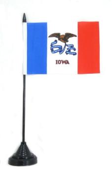 Tischflagge USA - Iowa 10 x 15 cm