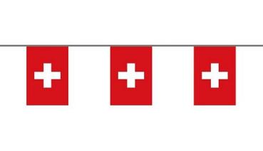 Flaggenkette Schweiz 6 m