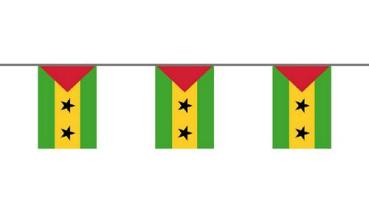 Flaggenkette Sao Tome & Principe 6 m