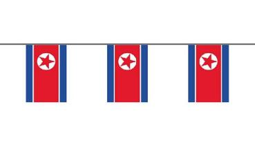 Flaggenkette Nordkorea 6 m