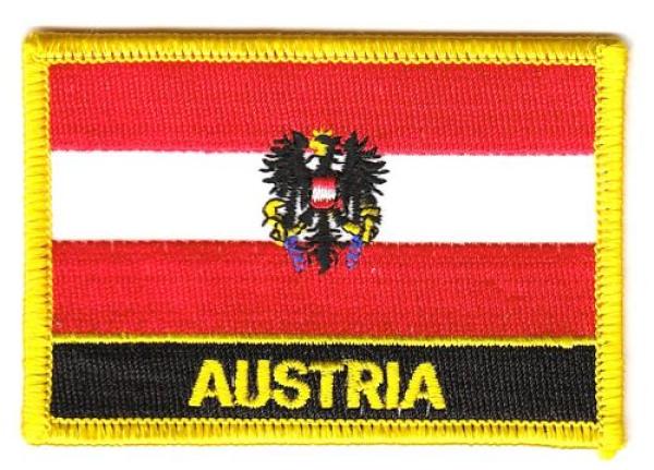 Fahnen Aufnäher Österreich Adler Schrift