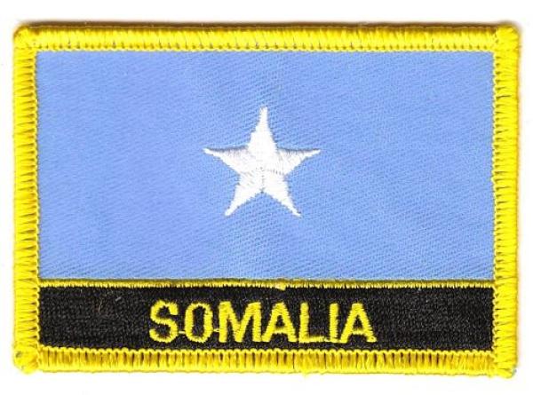 Fahnen Aufnäher Somalia Schrift