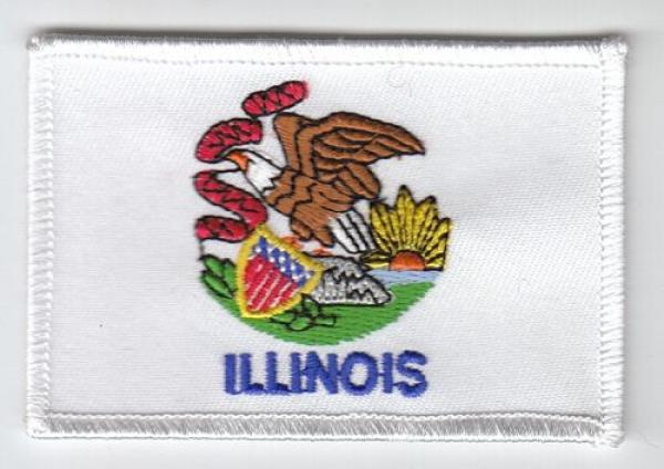 Fahnen Aufnäher USA - Illinois