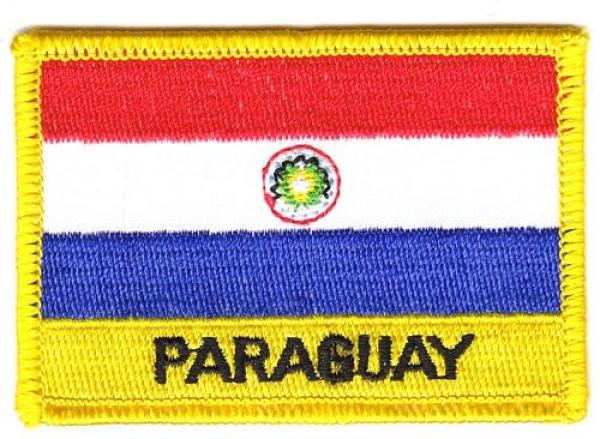 Fahnen Aufnäher Paraguay Schrift