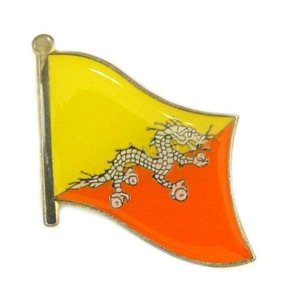 Fahnen Anstecker Pin Bhutan