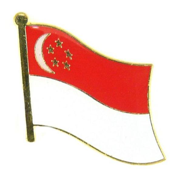 Fahnen Anstecker Pin Singapur