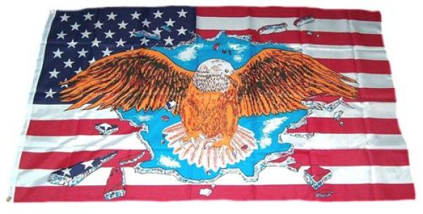 Fahne / Flagge USA - Adler 60 x 90 cm