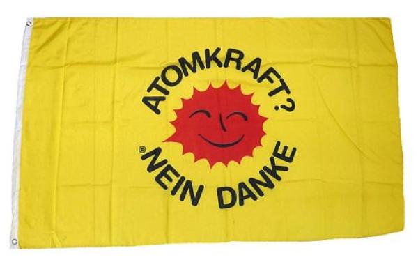 Fahne / Flagge Atomkraft Nein Danke! 60 x 90 cm