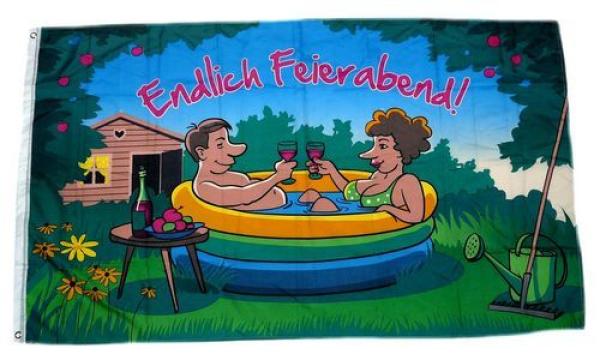 Fahne / Flagge Endlich Feierabend 60 x 90 cm