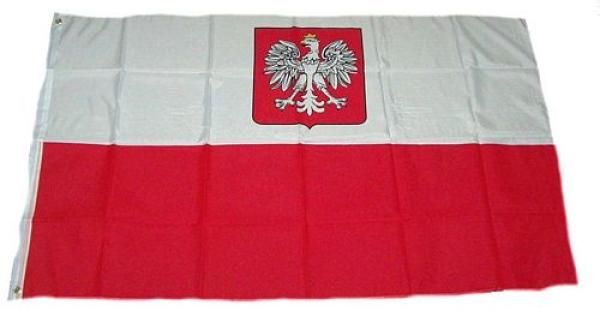 Fahne / Flagge Polen Adler 90 x 150 cm