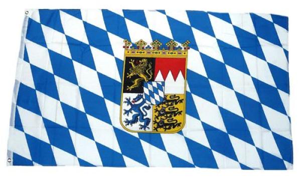 Fahne / Flagge Freistaat Bayern Wappen 90 x 150 cm