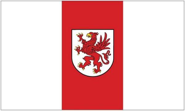 Fahne / Flagge Polen - Woiwodschaft Westpommern 90 x 150 cm