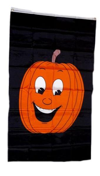 Fahne / Flagge Halloween Kürbis Black 90 x 150 cm