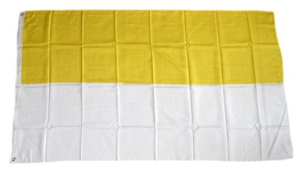 Fahne / Flagge gelb / weiß 90 x 150 cm