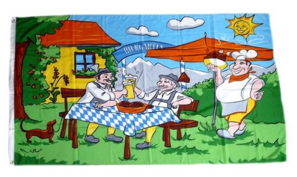 Fahne / Flagge Biergarten Fest 90 x 150 cm