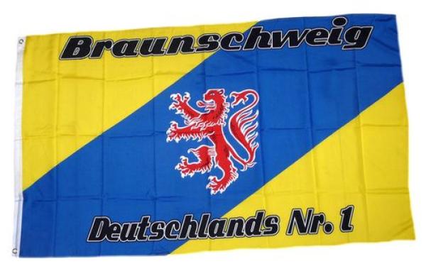 Fahne / Flagge Braunschweig Nr. 1 Fan 90 x 150 cm