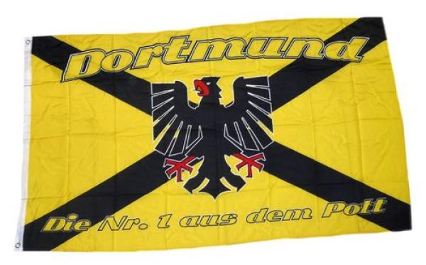 Fahne / Flagge Dortmund Kreuz 90 x 150 cm Fahnen