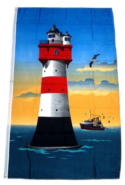 Fahne / Flagge Roter Sand Leuchtturm 90 x 150 cm