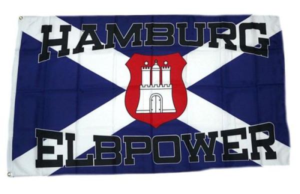 Fahne / Flagge Hamburg Elbpower 90 x 150 cm