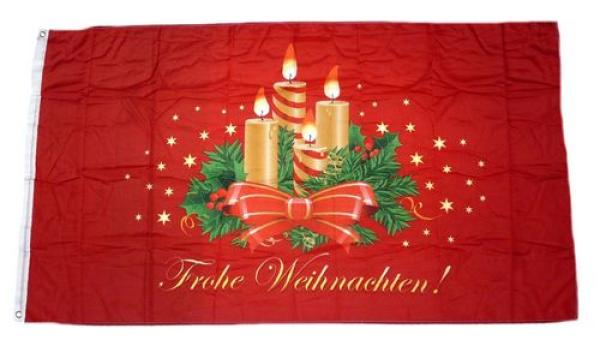 Fahne / Flagge Frohe Weihnachten Advent 90 x 150 cm