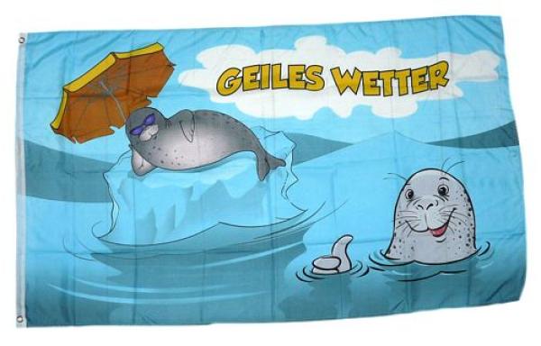 Fahne / Flagge Geiles Wetter 90 x 150 cm