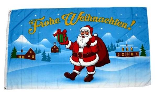 Fahne / Flagge Frohe Weihnachten Geschenk 90 x 150 cm