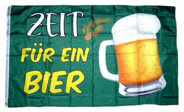 Fahne / Flagge Zeit für ein Bier 90 x 150 cm