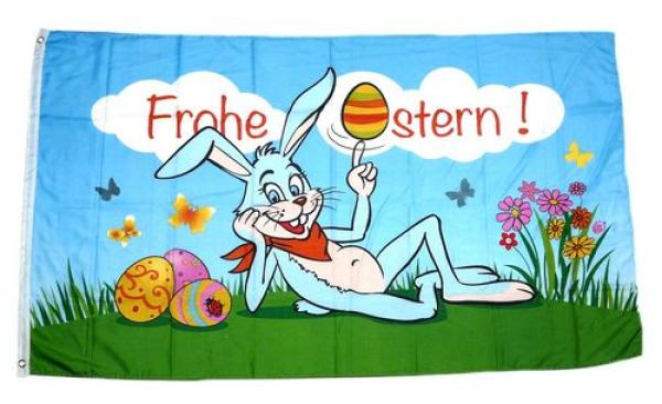 Fahne / Flagge Frohe Ostern Jongleur 90 x 150 cm