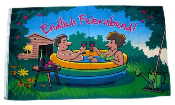 Fahne / Flagge Endlich Feierabend 90 x 150 cm