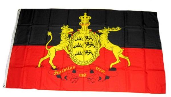 Fahne / Flagge Württemberg Furchtlos & Treu 90 x 150 cm