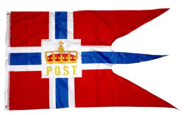 Fahne / Flagge Norwegen Post Hurtigruten 90 x 150 cm