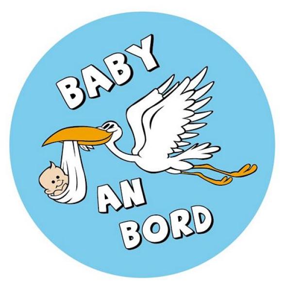 Aufkleber Sticker Baby an Bord Junge