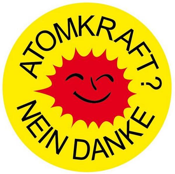 Aufkleber Sticker Atomkraft - Nein Danke! Rund