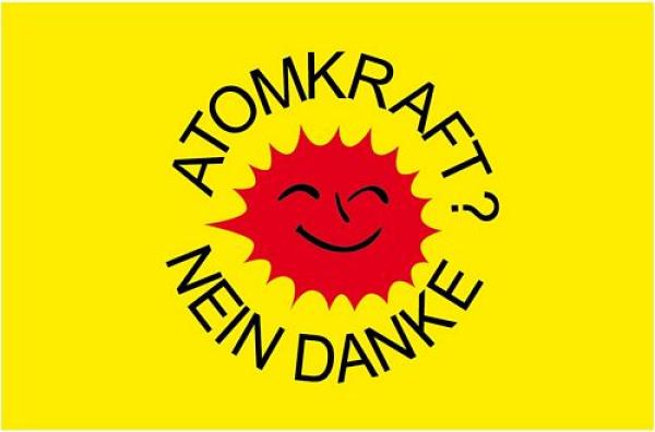 Fahnen Aufkleber Sticker Atomkraft - Nein Danke!